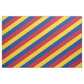 赤、青、黄色のパターストライプのン ファブリック (ファットクウォーター)