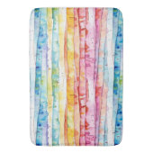 赤、青、黄色の抽象芸術水カラー層 バスマット (正面縦)