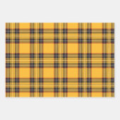 赤、青、黄色の格子状のラッピング紙シートセット ラッピングペーパーシート (正面3)