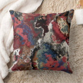 赤、青、黒、白の大理石抽象芸術 クッション (ブランケット)