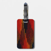赤、青、黒、黄色のニット写真 ラゲッジタグ (裏面縦)