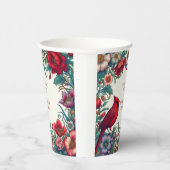 赤（鳥）ショウジョウコウカンチョウお祝い生涯葬儀記念碑 紙コップ (右)