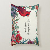 赤（鳥）ショウジョウコウカンチョウギフト悔やみや弔慰記念 アクセントクッション (正面(垂直))