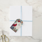 赤（鳥）ショウジョウコウカンチョウギフト悔やみや弔慰記念 ギフトタグ (より糸付き)