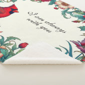 赤（鳥）ショウジョウコウカンチョウギフト悔やみや弔慰記念 シェルパブランケット (3/4)