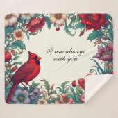 赤（鳥）ショウジョウコウカンチョウギフト悔やみや弔慰記念 シェルパブランケット (正面(横))