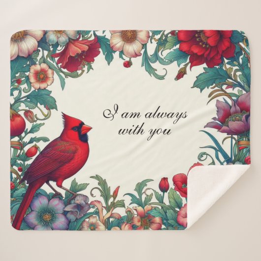 赤（鳥）ショウジョウコウカンチョウギフト悔やみや弔慰記念 シェルパブランケット (正面(横))