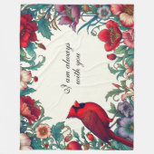 赤（鳥）ショウジョウコウカンチョウギフト悔やみや弔慰記念 フリースブランケット (正面)