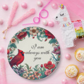 赤（鳥）ショウジョウコウカンチョウギフト悔やみや弔慰記念 ペーパープレート (パーティー)