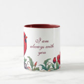 赤(鳥)ショウジョウコウカンチョウギフト悔やみや弔慰記念 マグカップ (中央)