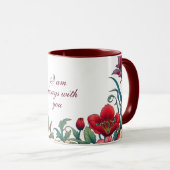 赤(鳥)ショウジョウコウカンチョウギフト悔やみや弔慰記念 マグカップ (正面右)