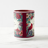 赤(鳥)ショウジョウコウカンチョウギフト悔やみや弔慰記念 マグカップ (中央)