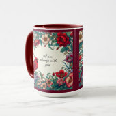 赤(鳥)ショウジョウコウカンチョウギフト悔やみや弔慰記念 マグカップ (正面左)