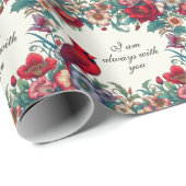 赤（鳥）ショウジョウコウカンチョウギフト悔やみや弔慰記念 ラッピングペーパー (ロールコーナー)