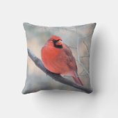 赤(鳥)ショウジョウコウカンチョウポーズピロー クッション (裏面)