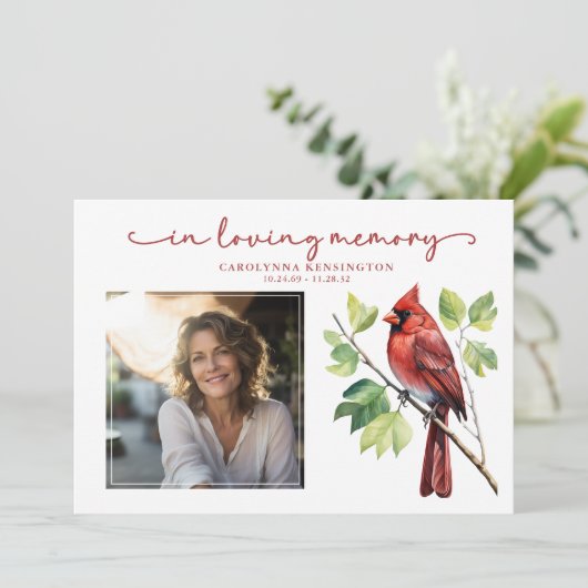 赤(鳥)ショウジョウコウカンチョウ記念葬式 招待状 (スタンド正面)