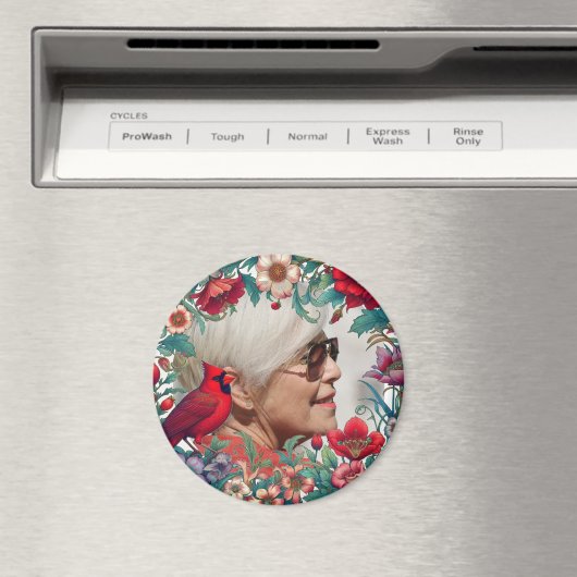 赤（鳥）ショウジョウコウカンチョウ記念記念記念撮影 マグネット (インサイチュ (食洗機))