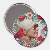 赤(鳥)ショウジョウコウカンチョウ記念記念記念撮影 マグネット (正面/裏面)