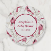 赤(鳥)ショウジョウコウカンチョウ赤ポップ・アートのちゃんシャワーポップ! フェイバータグ (裏面)