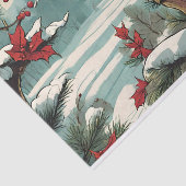 赤（鳥）ショウジョウコウカンチョウ鳥及び赤ワイルドベリー 薄葉紙 (詳細)