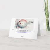 赤(鳥)ショウジョウコウカンチョウ鳥雪の森ミュージカルノート6 シーズンカード (裏面)