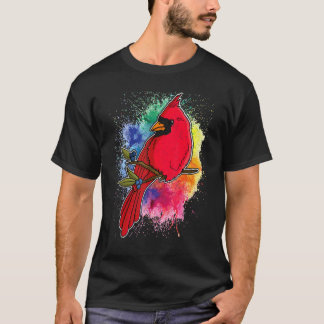 赤(鳥)ショウジョウコウカンチョウ鳥類生物学者ソングバードガーデンオルニット Tシャツ
