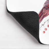 赤（鳥）ショウジョウコウカンチョウ鳥 マウスパッド (コーナー)