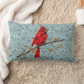 赤（鳥）ショウジョウコウカンチョウ、クリスマスの鳥 ランバークッション (ブランケット)