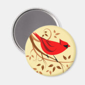 赤（鳥）ショウジョウコウカンチョウ マグネット (正面/裏面)