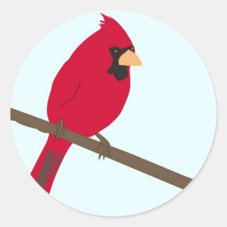赤(鳥)ショウジョウコウカンチョウ ラウンドシール