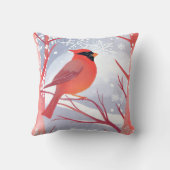 赤(鳥)ショウジョウコウカンチョウ | 美しい水絵を描色 クッション (裏面)