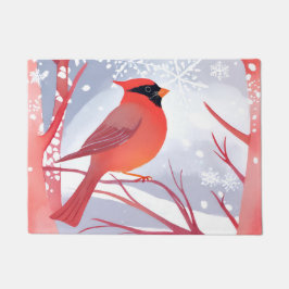 赤（鳥）ショウジョウコウカンチョウ | 美しい水絵を描色 ドアマット