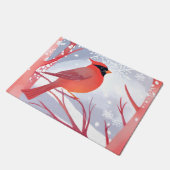 赤（鳥）ショウジョウコウカンチョウ | 美しい水絵を描色 ドアマット (アングル)