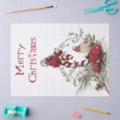 赤（鳥）ショウジョウコウカンチョウ《鳥》アメリカゴガラバードウィンタークリスマス 薄葉紙 (クラフト)