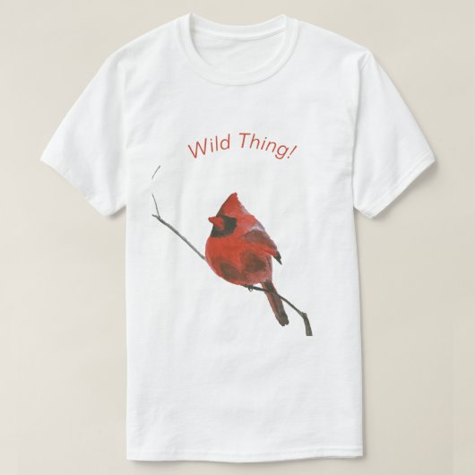 赤（鳥）ショウジョウコウカンチョウ Tシャツ (デザイン正面)