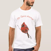 赤（鳥）ショウジョウコウカンチョウ Tシャツ (正面)