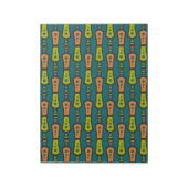 赤、黄色の抽象芸術オンティール（緑がかった色）：メモ帳、ジョッター ノートパッド (回転)