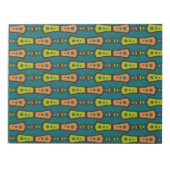 赤、黄色の抽象芸術オンティール（緑がかった色）：メモ帳、ジョッター ノートパッド (正面)