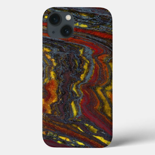 赤、黄色、青のタイガー・アイアン Case-Mate iPhoneケース (裏面)