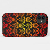 赤、黄色、黒のダマスク織り Case-Mate iPhoneケース (裏面(横))
