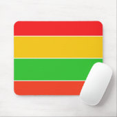 赤、黄、およびライムグリーンのストライプ マウスパッド (マウス)