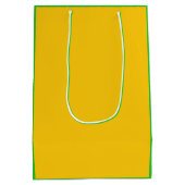 赤、黄、およびライムグリーンのストライプ ミディアムペーパーバッグ (裏面)