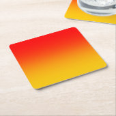 赤(黄)グラデーション スクエアペーパーコースター (アングル)