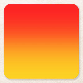 赤(黄)グラデーション スクエアペーパーコースター