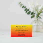 赤（黄）グラデーション 名刺 (スタンド正面)