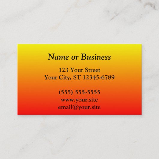 赤（黄）グラデーション 名刺 (正面)