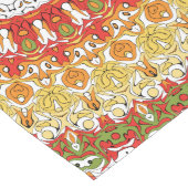 赤、黄、緑のフィエスタマンダラパターン ロングテーブルランナー (コーナー)