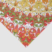 赤、黄、緑のフィエスタマンダラパターン 薄葉紙 (詳細)