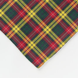 赤・黄・緑ブチャナンクランタータンチェック フリースブランケット