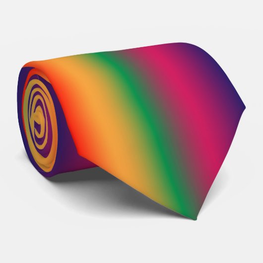 赤 黄 緑 ピンク 紫 グラデーション ネクタイ (ロール)